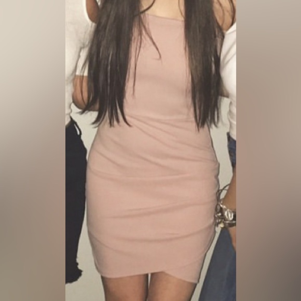 Pink off the shoulder dress size small